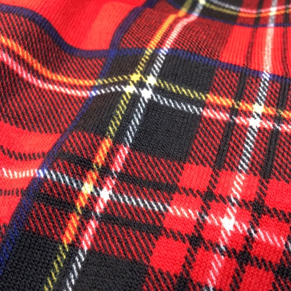 NEW cozy Long red plaid open cardigan - Picture 7 of 8